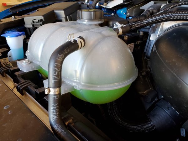 green coolant in coolant tank example