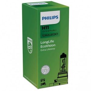 Λάμπα Phillips H11 LongLife EcoVision 12362LLECOC1